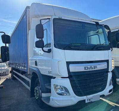 Lot 50 - 2017 DAF CF 250 FA Rigid Curtainside Euro 6