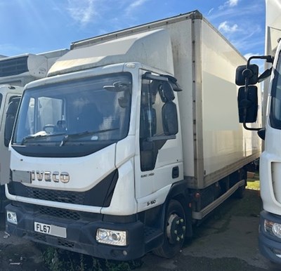 Lot 93 - 2017 (67 Plate) Iveco Eurocargo 75E16S S-A Rigid Box Euro 6 NON RUNNER