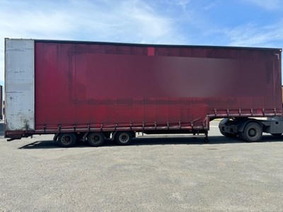 Lot 30 - 2014 Cartwright Double Deck Step Frame Curtainside Trailer