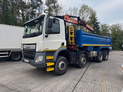 Lot 2 - 2014 DAF CF 400 8x4 Rigid Tipper Grab Euro 6