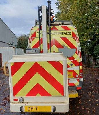Lot 13 - 2017 Mercedes Sprinter 513 CDI 4x2 panel van with cherry picker Versalift boom Euro 6