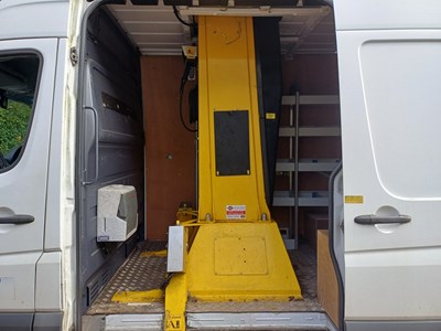Lot 13 - 2017 Mercedes Sprinter 513 CDI 4x2 panel van with cherry picker Versalift boom Euro 6