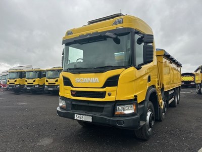 Lot 10 - 2018 (68 plate) Scania P410 XT 8x4 Tipper Euro 6