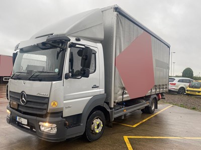 Lot 24 - 2018 Mercedes Atego 816 Rigid Curtainside Euro 6