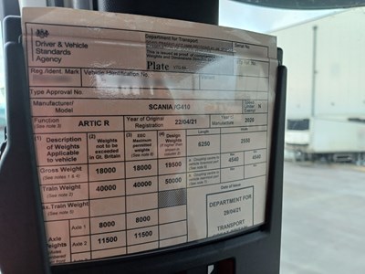 Lot 21 - 2021 Scania G410 4x2 Artic Gas Powered Tractor Unit Euro 6