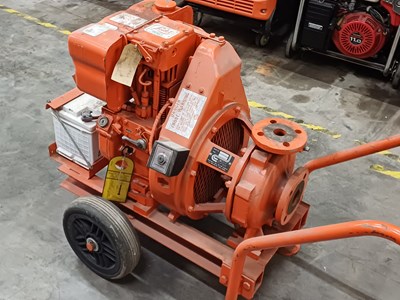 Lot 80 - Lister Portable Diesel Engine with Godwin Water Pumps