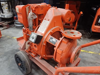 Lot 81 - Lister Portable Diesel Engine with Godwin Water Pumps