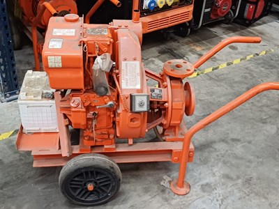 Lot 81 - Lister Portable Diesel Engine with Godwin Water Pumps