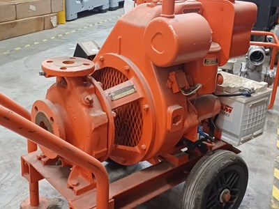 Lot 81 - Lister Portable Diesel Engine with Godwin Water Pumps