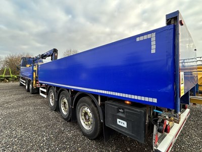 Lot 12 - 2017 (67 Plate) Volvo FM450 6x2 Globetrotter Cab Rigid Brick Grab with Drag Trailer Euro 6
