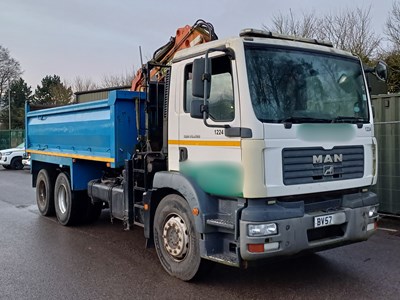 Lot 20 - 2007 (57 Plate) MAN TG-M 26.284 FDRK/C 4.125 6x4 Tipper with Terex Crane Euro 4