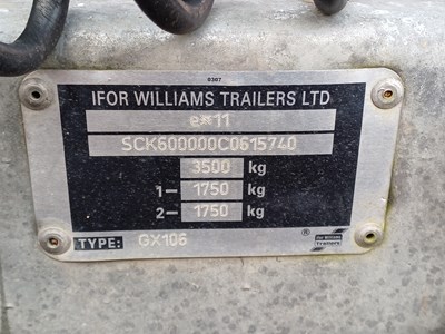 Lot 58 - Ifor Williams Tandem Axle Trailer
