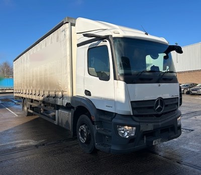 Lot 6 - 2020 (69 Plate) Mercedes Actros 1824 Rigid Curtainside Euro 6