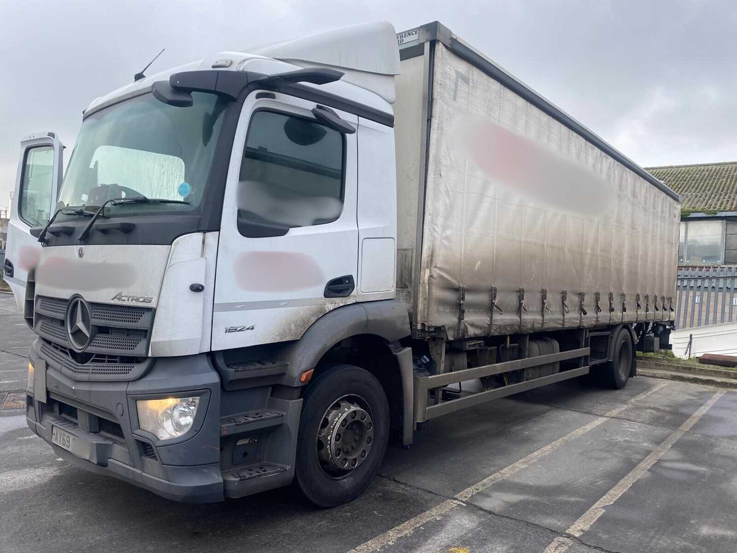 Lot 3 - 2020 (69 Plate) Mercedes Actros 1824 Rigid Curtainside Euro 6