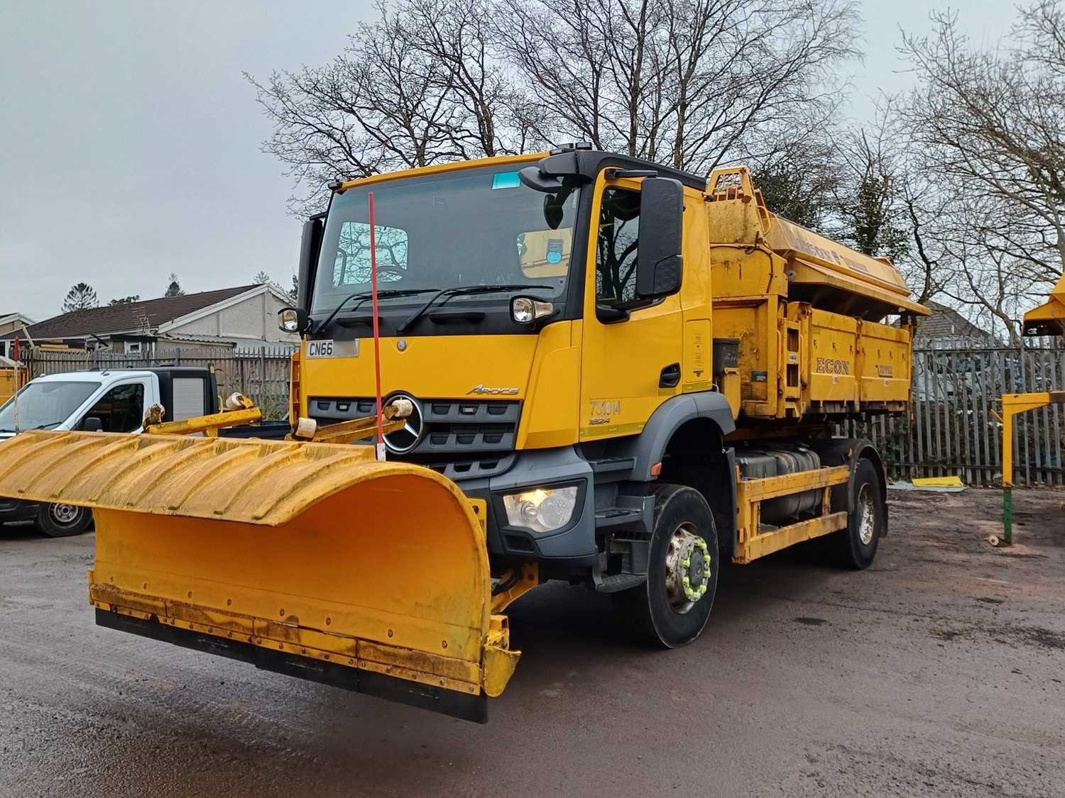 Lot 5 - 2016 (66 Plate) Mercedes Arocs 1824 Econ Tipper With Gritter and Plough Euro 6