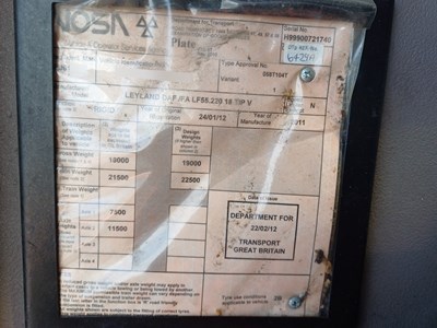 Lot 12 - 2012 (61 Plate) DAF LF 55.220 18 TIP V 4x2 Refuse Collection Vehicle Euro 5