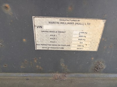 Lot 86 - 2017 Martin Williams DBT-2 Drawbar Demount Trailer