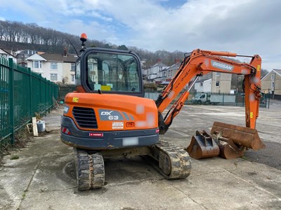 Lot 47 - 2014 Doosan DX63-3 Mini 6T Crawler Excavator Digger
