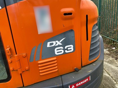Lot 47 - 2014 Doosan DX63-3 Mini 6T Crawler Excavator Digger