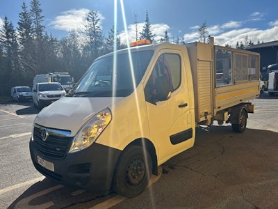 Lot 12 - 2017 (67 Plate) Vauxhall Movano L3H1 F3500 CDTI Cage Tipper Euro 6