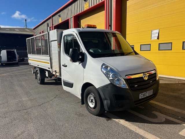Lot 12 - 2017 (67 Plate) Vauxhall Movano L3H1 F3500 CDTI Cage Tipper Euro 6