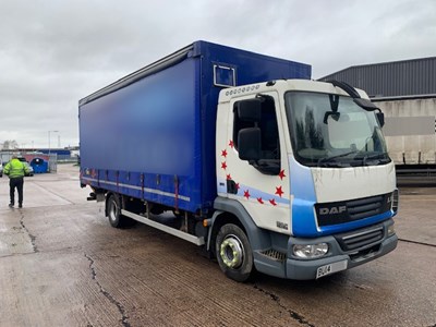 Lot 43 - 2014 DAF LA LF 45 Truck with Curtainsided Body Euro 5b