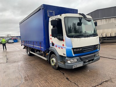 Lot 43 - 2014 DAF LA LF 45 Truck with Curtainsided Body Euro 5b