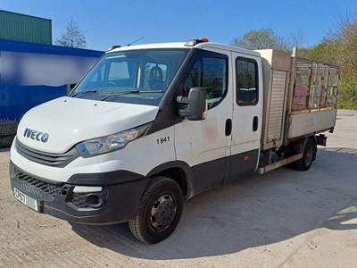Lot 9 - 2018 (67 Plate) Iveco Daily 50C15D Dropside Cage Tipper Euro 6