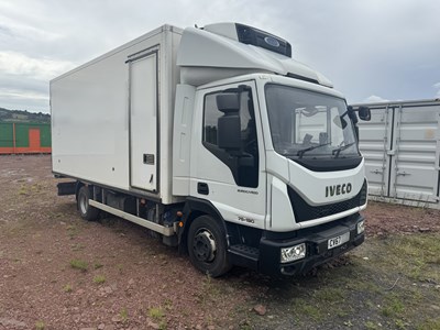 Lot 14 - 2018 (67 Plate) Iveco Eurocargo 75-190 Rigid Fridge box Euro 6