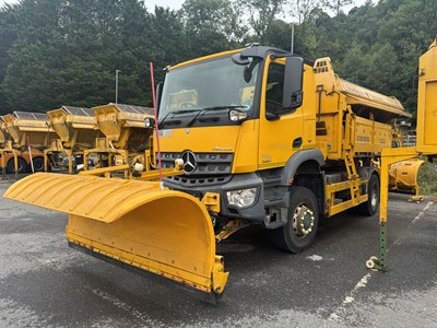 Lot 2 - 2016 (66 Plate) Mercedes Arocs 1824 Econ Tipper With Gritter and Plough Euro 6