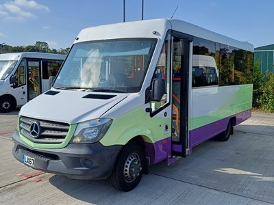 Lot 14 - 2017 (67 Plate ) Mercedes Sprinter 514CDI 16 Seat Minibus Euro 6