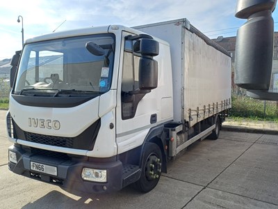 Lot 22 - 2016 (66 Plate) Iveco Eurocargo 120EL 4x2 Rigid Curtainside Euro 6 - NON RUNNER - SPARES OR REPAIR