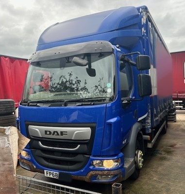 Lot 5 - 2019 (68 Plate) DAF LF 180 Rigid Curtainside Euro 6