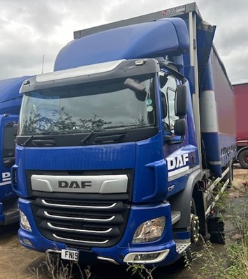 Lot 14 - 2019 DAF CF 260 Rigid Curtainside Euro 6 NON RUNNER