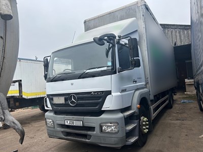 Lot 1 - 2008 Mercedes Axor 2529 Rigid Curtainside Euro 5