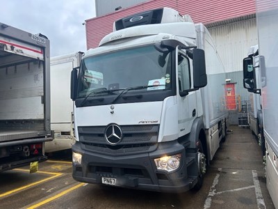 Lot 24 - 2017 (67 Plate) Mercedes Antos 1824 4x2 Fridge Unit Euro 6