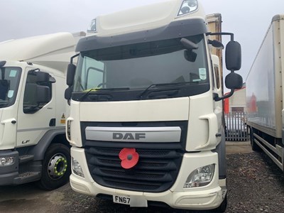 Lot 126 - 2017 (67 Plate) DAF CF 320 FAR Curtain-sided Lorry Euro 6 NON RUNNER