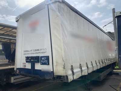 Lot 55 - 2012 Don-Bur UB18AW Curtainside Single Axle Trailer