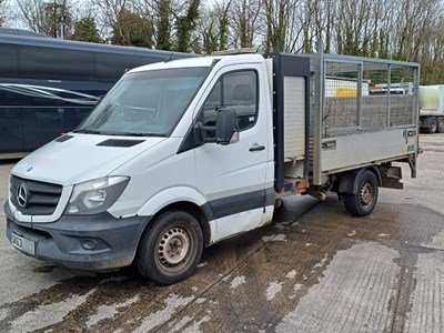 Lot 61 - 2013 (63 Plate) Mercedes Sprinter (RWD) 4x2 Caged Dropside Tipper Euro 5