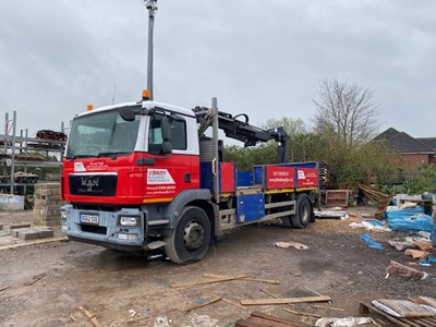 Lot 43 - 2012 (62 Plate) MAN TGM 18.250 4x2 BB Brick Grab HIAB Dropside Euro 5