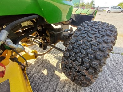 Lot 40 - John Deere x748 ultimate 4x4 ride on mower with the edge cutting deck and mcs 580h grass collector