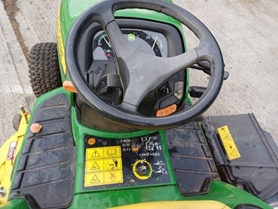 Lot 40 - John Deere x748 ultimate 4x4 ride on mower with the edge cutting deck and mcs 580h grass collector