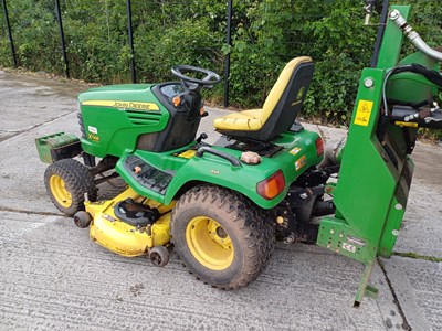 Lot 40 - John Deere x748 ultimate 4x4 ride on mower with the edge cutting deck and mcs 580h grass collector