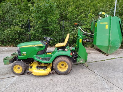 Lot 40 - John Deere x748 ultimate 4x4 ride on mower with the edge cutting deck and mcs 580h grass collector