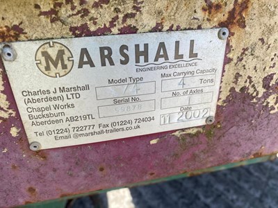 Lot 28 - Marshall Scrap Tipping Trailer