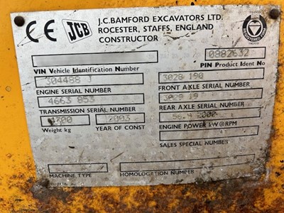Lot 7 - 2003 (53 Plate) JCB 520 - 50 Loadall telehandler