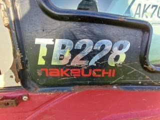 Lot 43 - 2015 Takeuchi TB228 3 Tonne Excavator
